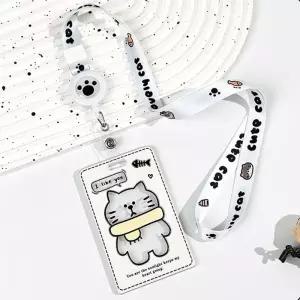 투명 카드 케이스 사원증 목걸이줄 출입증 카드목걸이 카드홀더 PyY1+9Pxs