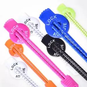 반사광 자동 잠금 신발끈 1쌍 조깅 달리기 하이킹 UBx2+2BHF