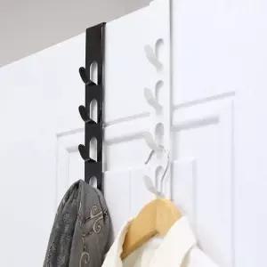 공간활용 모자 가방 옷걸이 무타공 도어 4단 철제행거