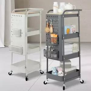 우드베들레헴 이동식트레이 바퀴수납 선반트롤리 이동