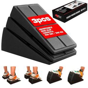 머슬포지 스쿼트 웨지 블록 - 스트레칭, 역도, 민첩성 및 발뒤꿈치 높이 훈련을 위한 종아리 스트레칭기 올리기 블록, 이동을 슬랜트 보드