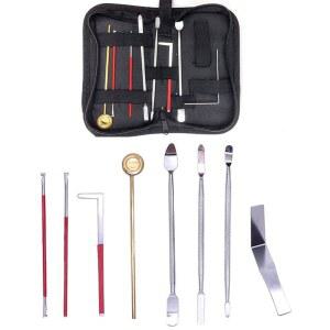 TUOREN 8Pcs 목관 악기 수리 도구 스테인리스 스틸 스프링 후크 패드 레벨링 도구 키 커버 프로텍터 색소폰 클라리넷 수리 키트