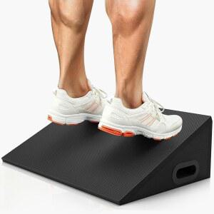 힐훅 경사판, 19인치 넓은 나무 종아리 스트레칭용 근력 및 유연성 훈련을 위한 무릎 위 발가락, 역도 뒤꿈치 높이 스쿼트