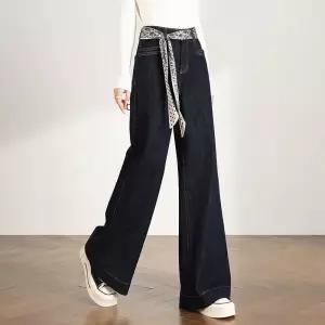 가을 바지 여사친 데님 하이웨스트 통 와이드핏 큰 부츠컷 와이드 나팔 청바지 일자 진 admr3