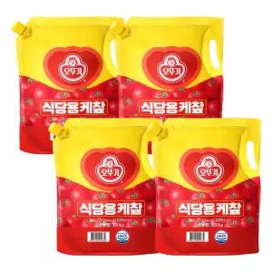 식당용케찹 3.3KG 6개소스 액상 케첩 토마토케찹 케찹 용케찹 업소용케찹 팩케찹 양념 스파우트