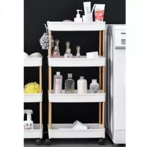 [생활] 이동식 슬림 틈새 우드봉 수납선반