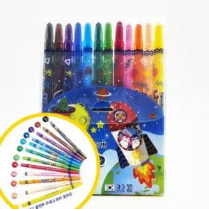색연필 12개 묶음 세트 아동 어린이 미술 색칠 교구초등학교 꼬마 무지개 단체선물 줄줄이 유치원 신상입고