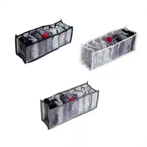 [생활] 속옷 정리 수납함 7칸 메쉬 타입 남성용 서랍 분리형 정리함