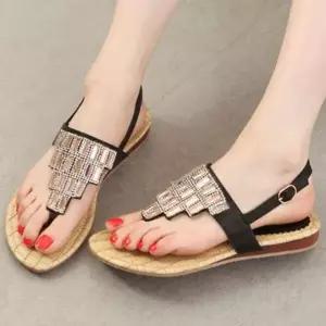 [하프클럽/]여성 반짝반짝 보속 스트랩 쪼리샌들 슬리퍼