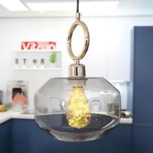 [데코] 팬던트 비츠온 6911 유리 1D 조명 1등 골드 감성 부엌조명