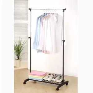 KT 선반 수납 이동식 1단 행거 스탠드 옷정리 옷방 원룸 이동형 원룸용 자취용 학생
