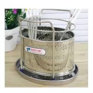 [알티피아]물빠짐 스테인리스 수저꽂이 도자기 쟁반 수저통 식기 정리함