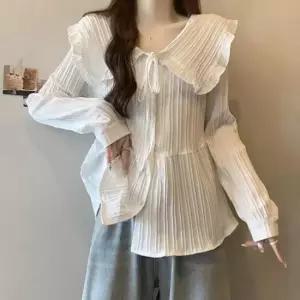 [의류] 프릴 러 빅카라 A라인 청순 블라우스