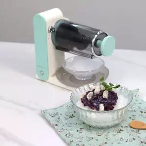 무선 눈꽃빙수기계 슬러시 우유 제빙기 가정용기 빙수볼 얼음기 팥기계 빙삭기 팥기 만들기 가는 미니기