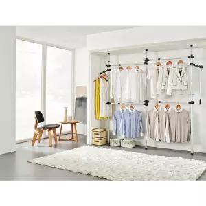 업그레이드 38mm 행거 4단 고정 고정형 폴행거 스탠드 옷정리 옷방 원룸 고정식 드레스 걸이