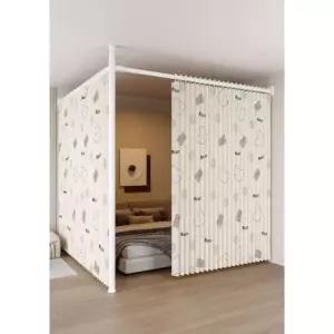 공간분리 커튼 무타공 파티션 룸디바이더 가림막 간이벽 인테리어