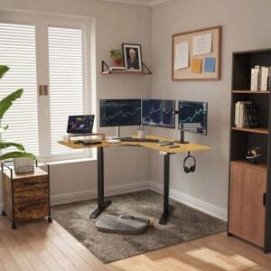 모서리 ㄱ자 L자 데스크 코너형 전동 책상 컴퓨터