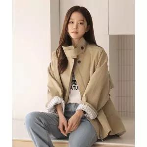 FRENCH 프렌치CHIC 맥킨 레글런 하프 트렌치 코트