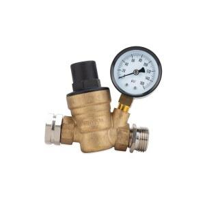 캠코 조절 가능한 RV/마린 브라스 수압 조절기 가전제품 배관 설비 및 호스의 손상을 방지하는 데 도움 간단한 연결을 위한 표준 정원 호스 나사산 기능 제공 (40058)