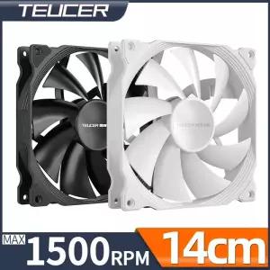 공랭쿨러 Teucer AF 14025 PC 케이스 쿨링 팬 12V 4Pin PWM MHDB 유압 베어링 화이트 14CM 컴퓨터 라디에이