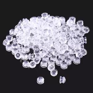 햄버거 실리콘 귀걸이 클러치 5mm 1000개(1팩) 귀마개 뒷마개 플라스틱 뚜껑 플러그 뒷장식 이어링뒷 이어