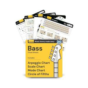 베이스 기타 코드 및 스케일 차트 팩 8x8