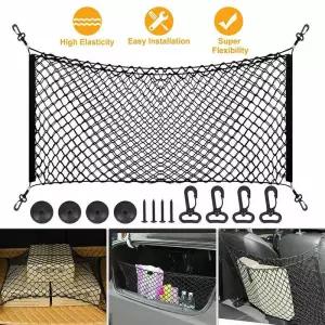 트렁크그물망 차량용 뒷 트렁크 그물 나일론 메쉬 수하물화물 보관 픽업 밴 SUV 트럭 네트워크 포켓 깔끔한
