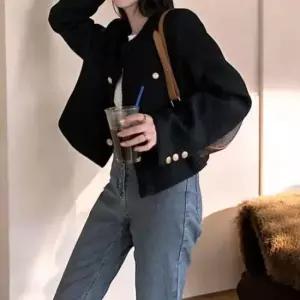 [옷은날개] 트위드자켓 노카라 숏 크롭 자켓 3size