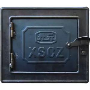 소형 주물 사각 블랙 아궁이 난로 문 벽난로문 불가마