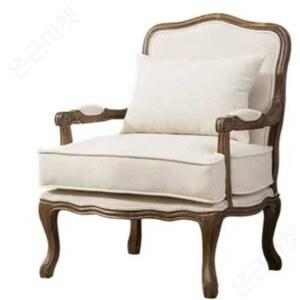빈티지 소파 원목 유럽 린넨 엔틱 1인 프로방스 암체어