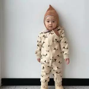 닥스훈트 아동 외출복 후드 집업 기모 우주복 205324