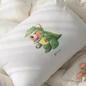 해피니 프린팅 마이크로화이바 먼지없는 베개커버 50x70cm (다이노소어) (베개솜 별매)