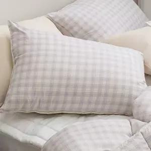 해피니 쿠키체크 소프트마이크로 베개커버 50x70cm (퍼플) (베개솜 별매)