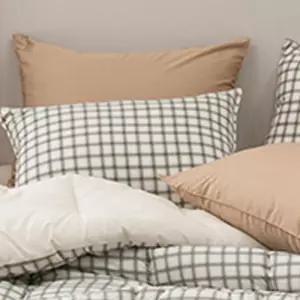 해피니 쿠키체크 소프트마이크로 베개커버 50x70cm (브라운) (베개솜 별매)