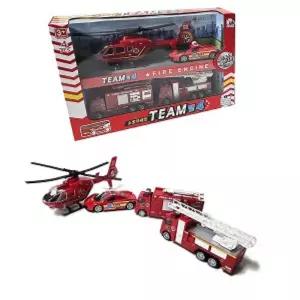 TEAM팀4 소방차세트자동차 장난감 완구 어린이날선물 남아 미니카