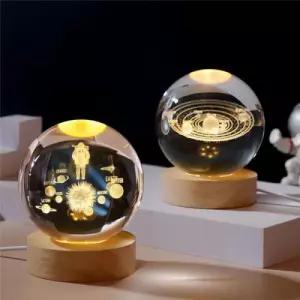 완제품-유리구슬 무드등-태양계(중)