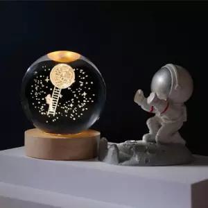 완제품-유리구슬 무드등-달과 우주인(중)