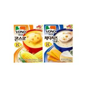 스프 2종 콘57g 3개+체다치즈 63g 3개 수프 즉석 가루 간편식품 간편조리식 즉석조리