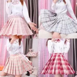 (5color) 올드스쿨 체크무늬 플리츠 스커트 교복 생
