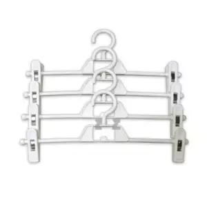 플라스틱 바지걸이 치마 팬츠 행거 집게형 옷걸이 4P