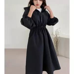 여자스트랩후드롱원피스 아노락후드롱원피스(블랙)