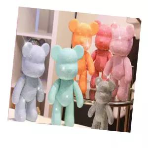 자수인형 화이트 (대) C 1set 봉제 솜 공방 만들기 DIY 보석 보석곰 선물 공작 공예 비즈 취미 정성들인