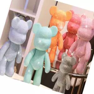 자수인형 화이트 (특대) D 1set 봉제 솜 공방 만들기 DIY 보석 보석곰 선물 공작 공예 비즈 취미 정성들인