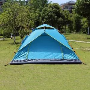 간편설치 2-3인용 블루 자동원터치 텐트 견고한텐트