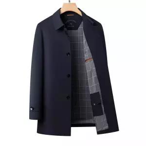 남자 하프 캐주얼 코트 트렌치 봄가을 싱글 유행3