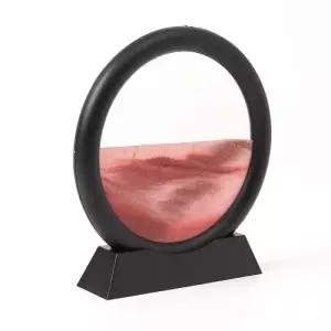 블랙레드 슬로우 모래 샌드 아트 액자 모래시계