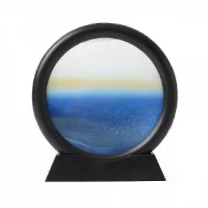 블랙블루 슬로우 모래 샌드 아트 액자 무드시계