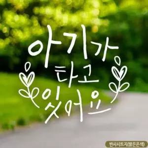 [CAR] 아기월계수 아기가타고있어요 자동차스티커-반사
