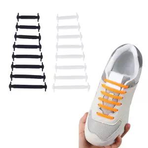 간편 매듭없는 고탄력 신발끈 실리콘 운동화끈 DSY8+8xZU