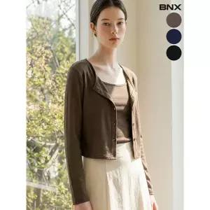 [하프클럽/]여성 골지 슬리브리스 가디건 세트